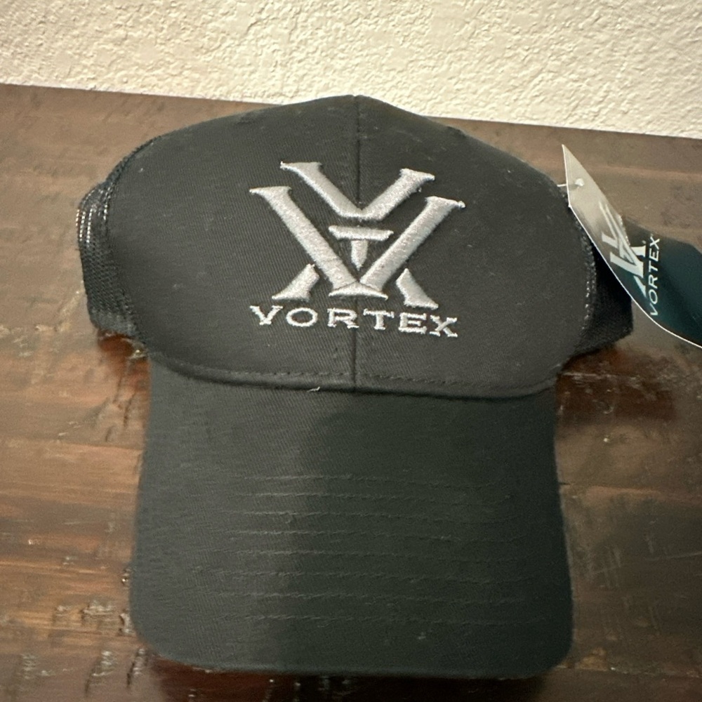 Vortex Black Mesh Logo Cap